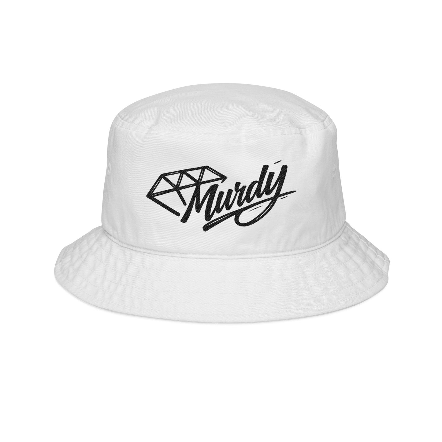 Murdy Diamond Embroidered Bucket Hat — Casual Streetwear Sun Hat